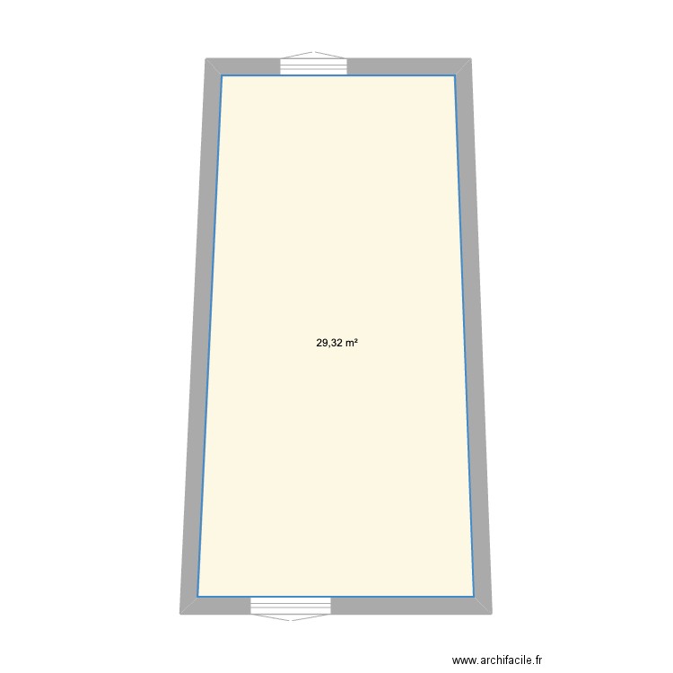 felletin niveau 1 vide 2. Plan de 1 pièce et 29 m2