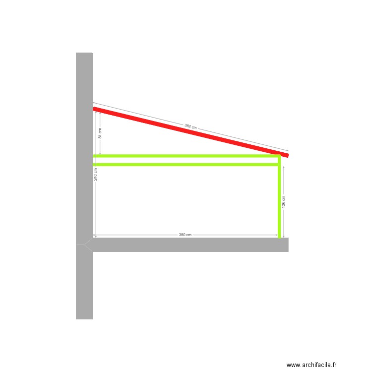 pergolas vue par l'ouest. Plan de 0 pièce et 0 m2