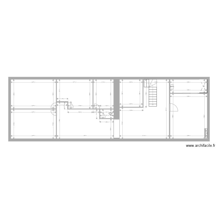 DUCLOS DAVID ETAGE. Plan de 10 pièces et 118 m2