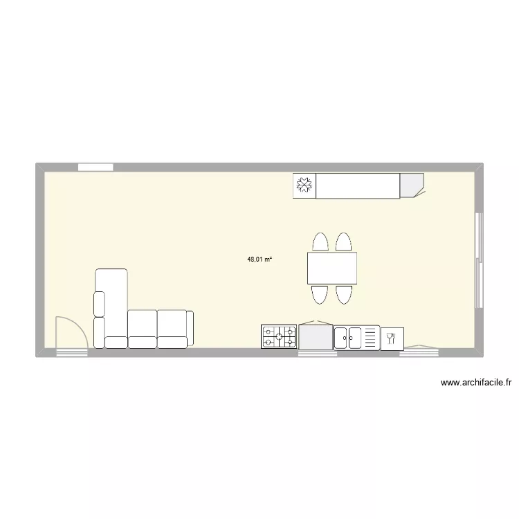 ext1. Plan de 1  et 48 m²