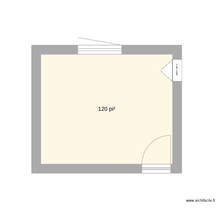 plan de chambre CCq. Plan de 1 pièce et 11 m2
