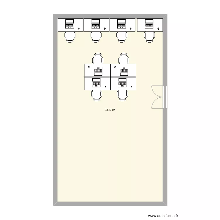 EDF 1. Plan de 1  et 74 m²