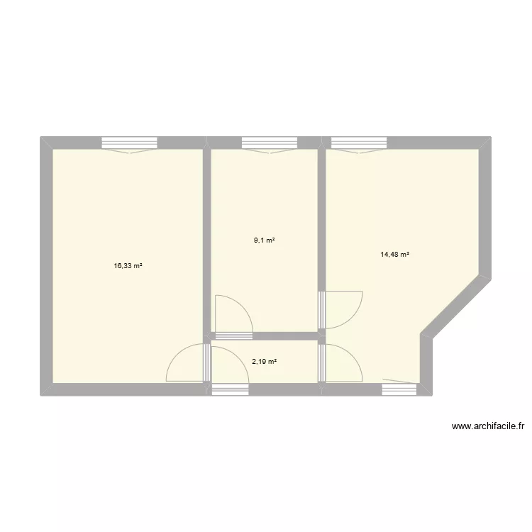 APPART 1e a droite amenagement. Plan de 