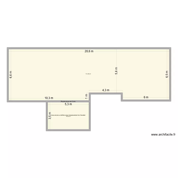 Plancher st marcellin. Plan de 2  et 150 m²
