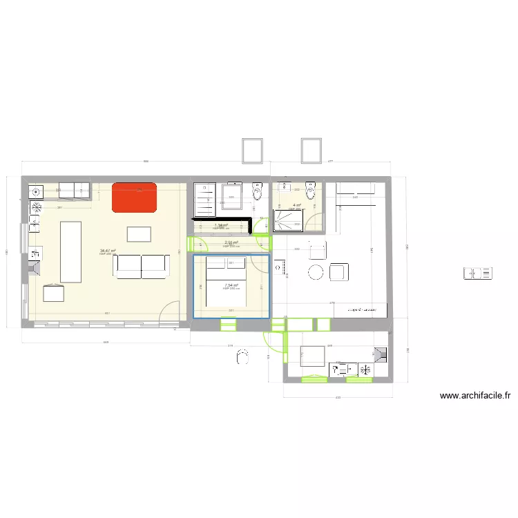 TREVOES P1 valternative2. Plan de 