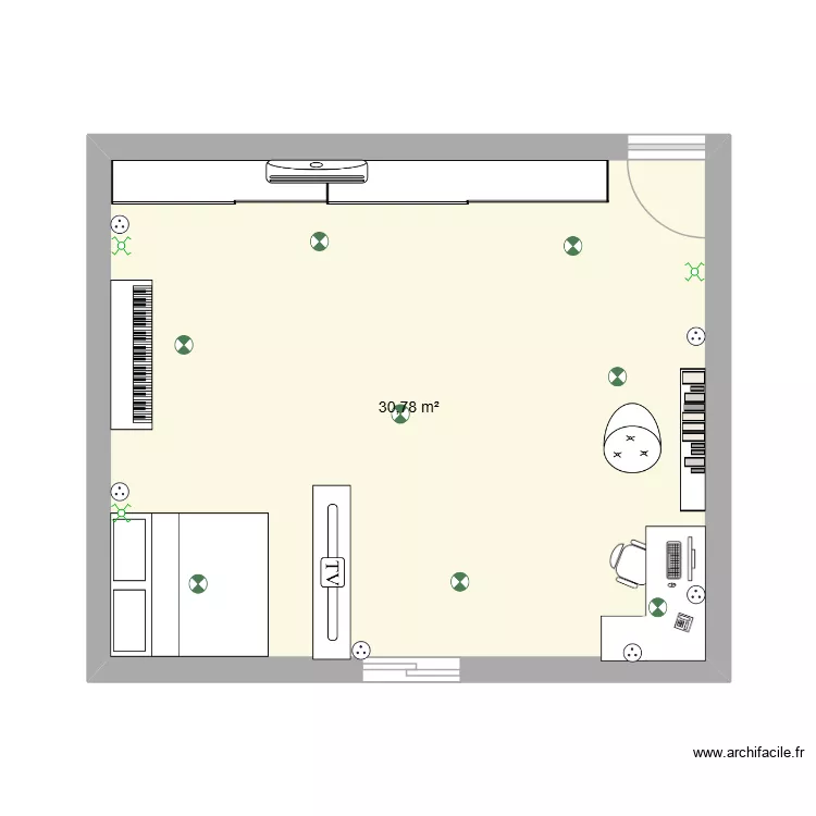 lyla. Plan de 1  et 31 m²
