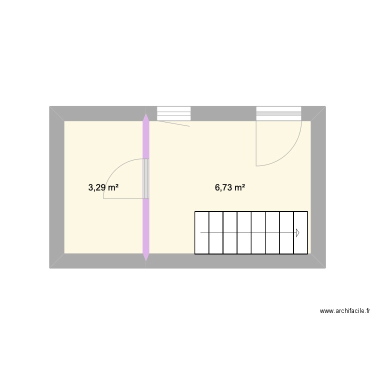 Appartement pour little workers project antes. Plan de 2 pièces et 10 m2