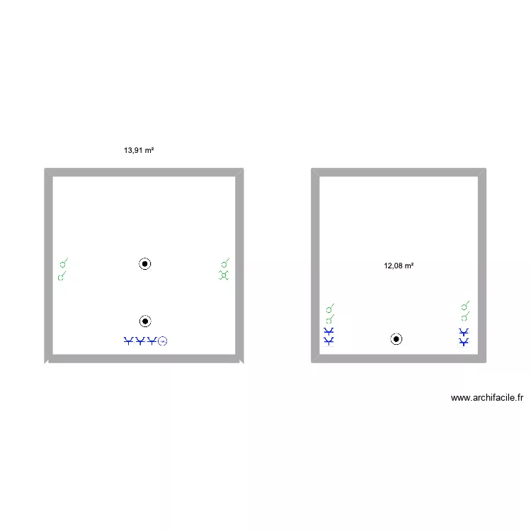 Mur Tablette et Tête de lit. Plan de 2 et 26 m² Mur Tablette et Tête de lit. Plan de 2 et 26 m²
