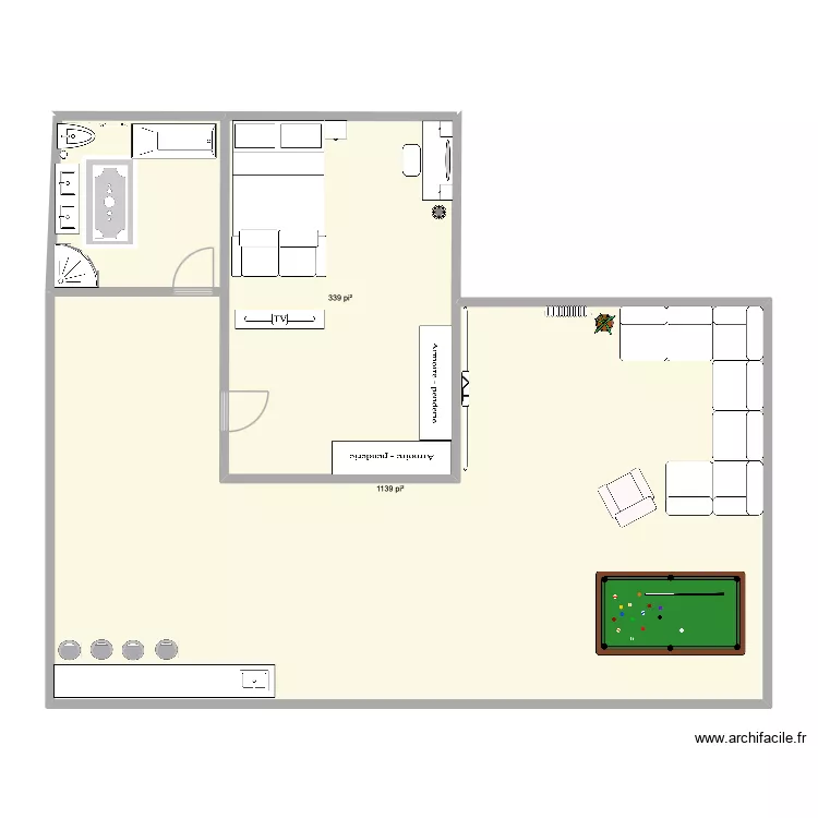 sous sol. Plan de 2 et 137 m² sous sol. Plan de 2 et 137 m²