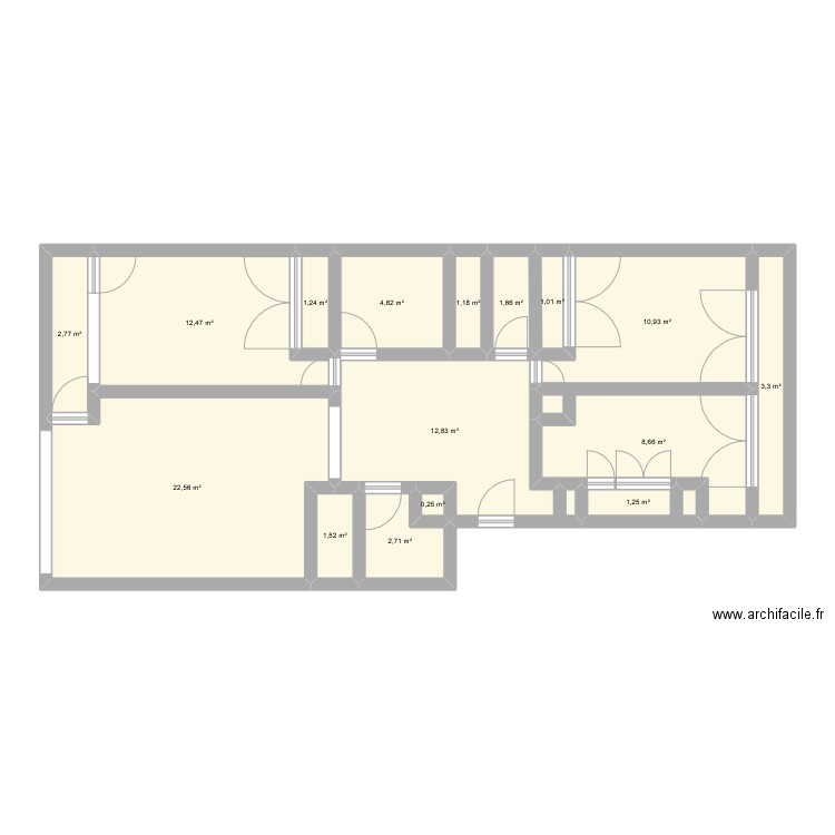 standing2. Plan de 16 pièces et 89 m2