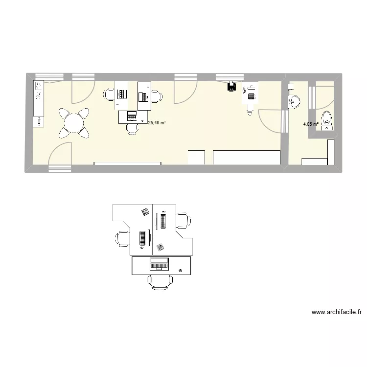 ddpp. Plan de 2  et 30 m²