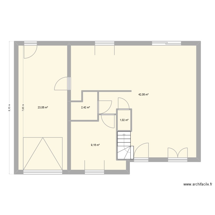 MAISON 1. Plan de 5 pièces et 78 m2