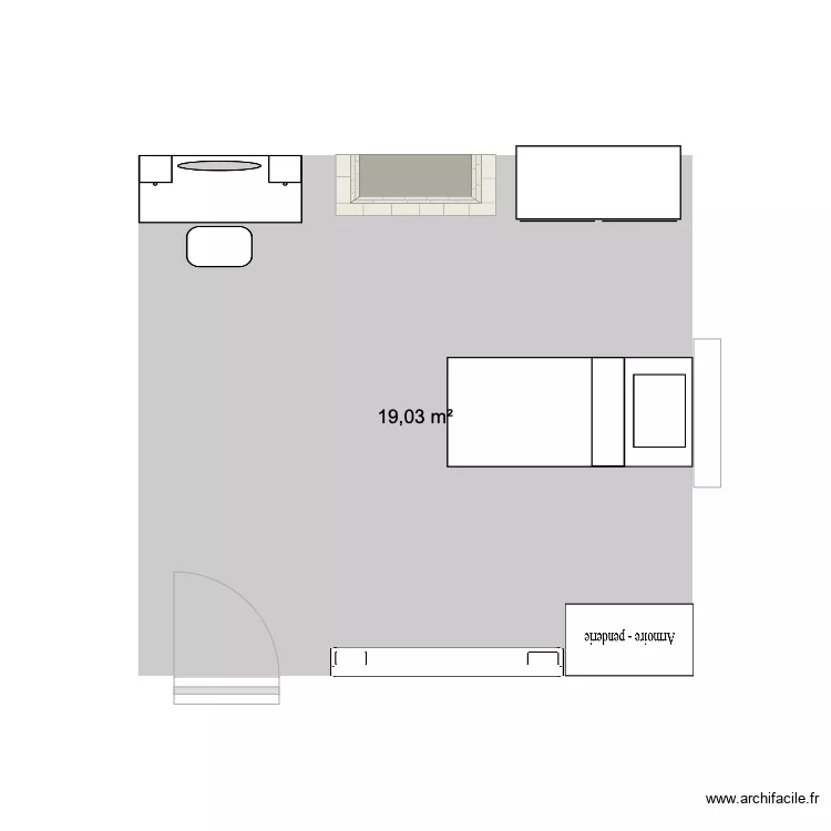 chambre aesthetic ado. Plan de 