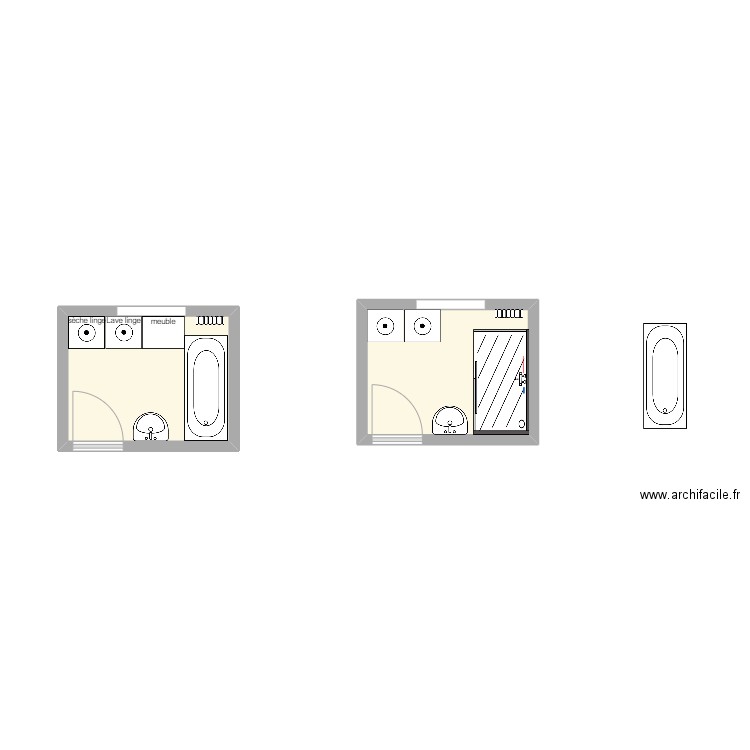 BLE Justine. Plan de 2 pièces et 10 m2