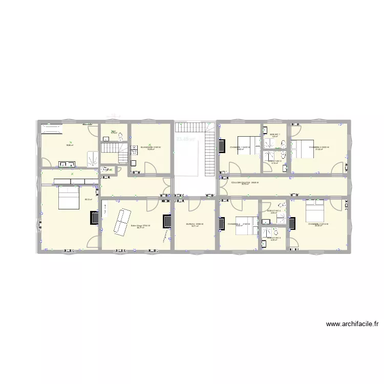 PLAN ETAGE 1. Plan de 16 et 241 m² PLAN ETAGE 1. Plan de 16 et 241 m²