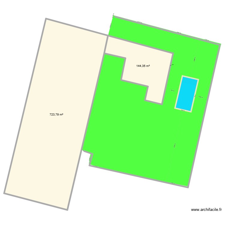 plans de masse piscine. Plan de 0 pièce et 0 m2