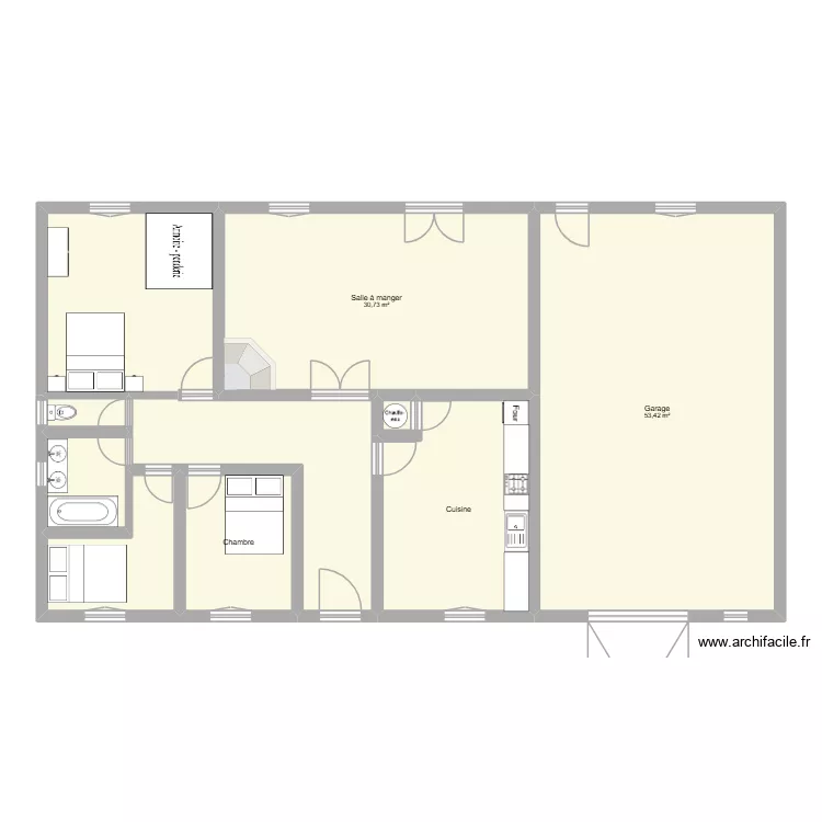 Maison Am&eacute;lie 2. Plan de 10  et 153 m²