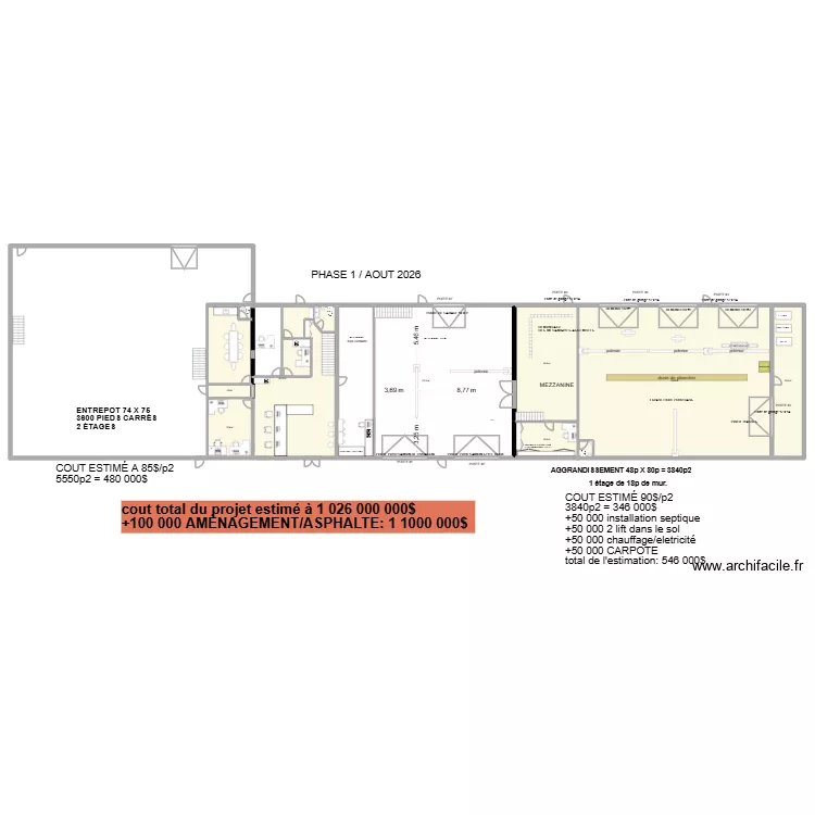 Recyc.Pellerin 2.0.0.DD. Plan de 8  et 758 m²