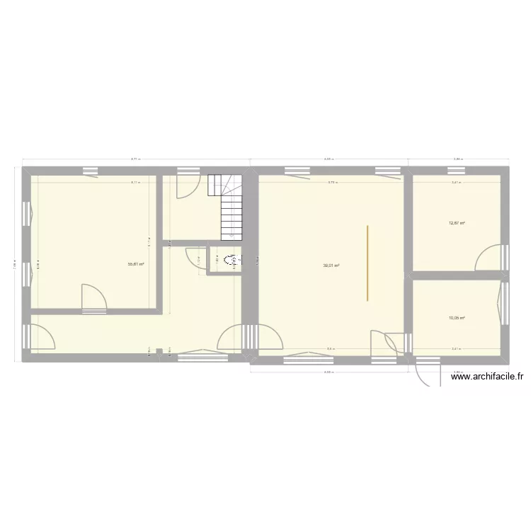 num 6 1er. Plan de 5  et 116 m²