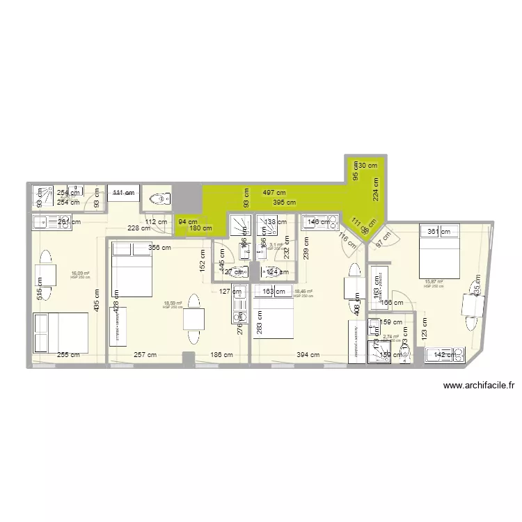 appartement claude V5. Plan de 