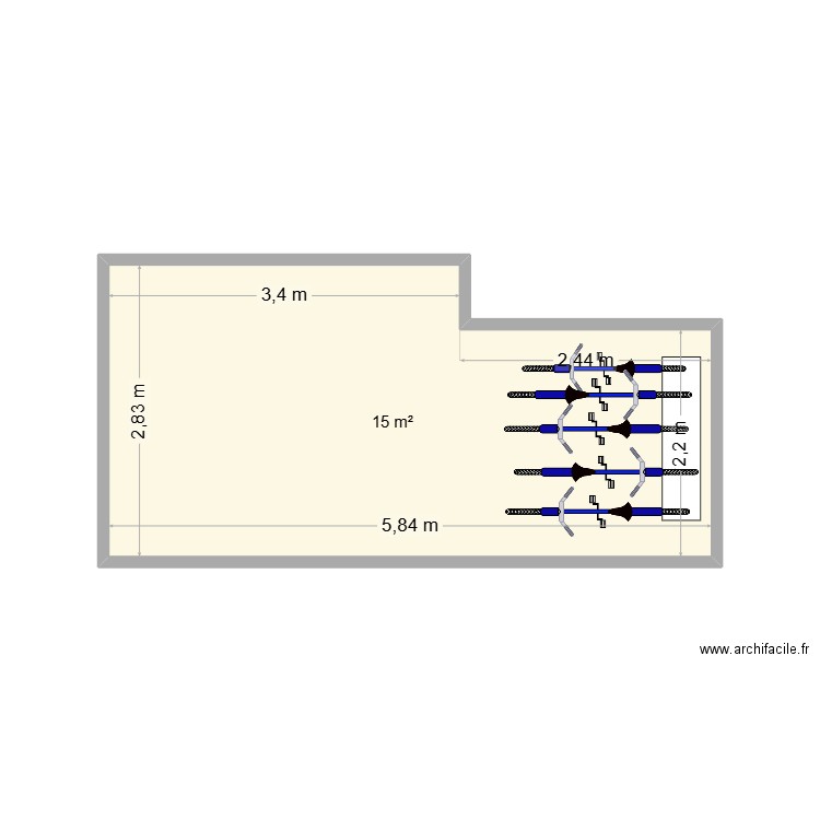 batiment B ARBOREA. Plan de 1 pièce et 15 m2