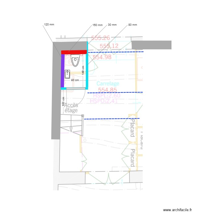 WC Entrée. Plan de 0 pièce et 0 m2