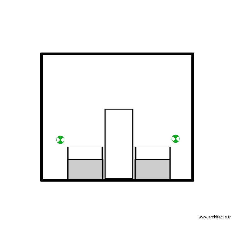 petite chambre du seigneur. Plan de 1  et 11 m²