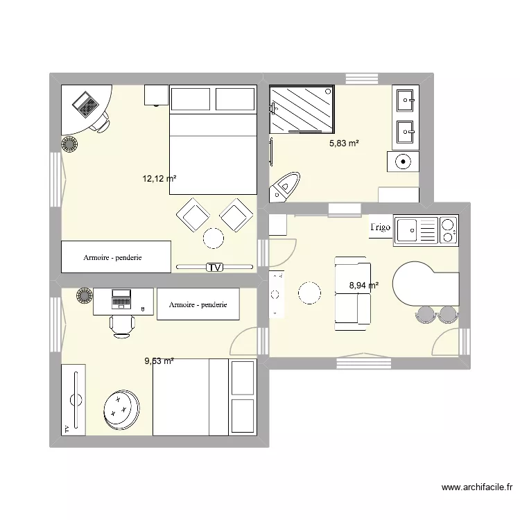 SJB. Plan de 4 et 36 m² SJB. Plan de 4 et 36 m²