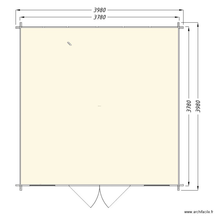 perso chalet. Plan de 1 pièce et 1394 m2