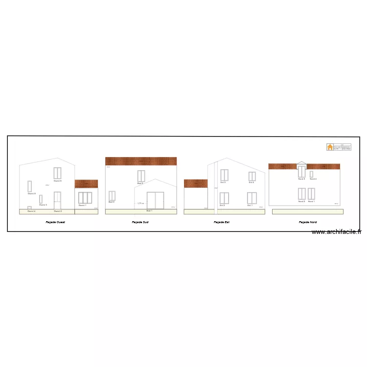 Projet - Rep&eacute;rage des menuiseries pour modif. Plan de 