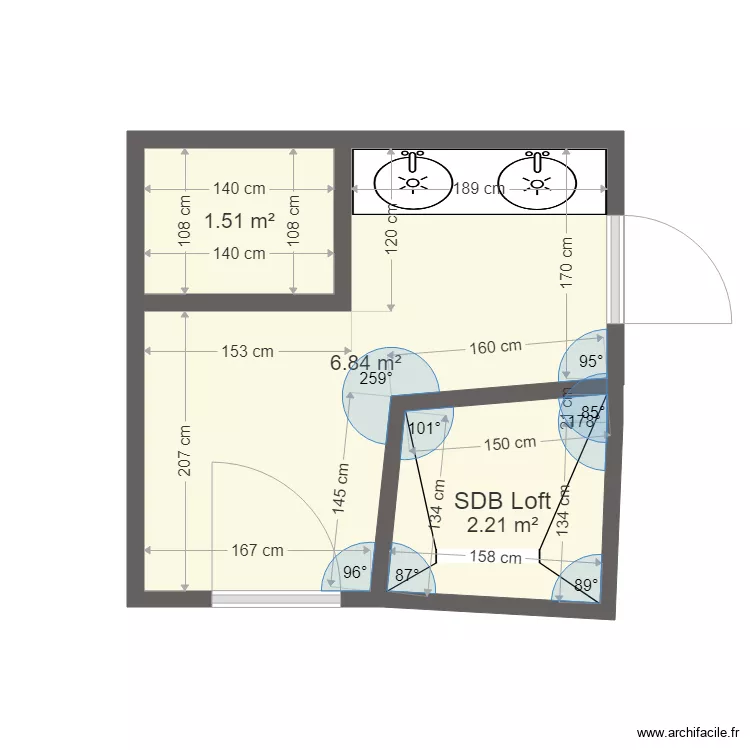 SDB LOFT. Plan de SDB LOFT. Plan de