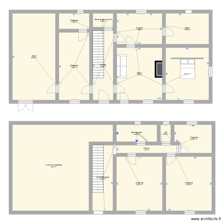 ste foy rdc. Plan de 17 pièces et 280 m2