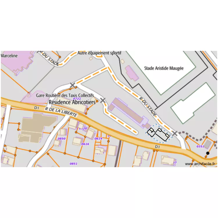 Plan de masse service sports. Plan de 
