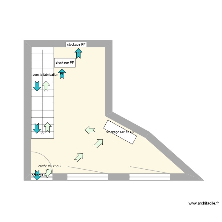 rez de chauss&eacute;e. Plan de 0 pièce et 0 m2