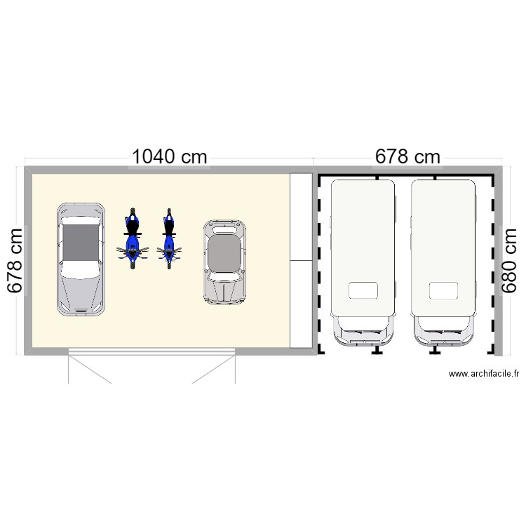 garage. Plan de 0 pièce et 0 m2