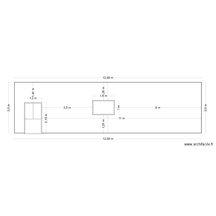 facade nord. Plan de 0 pièce et 0 m2