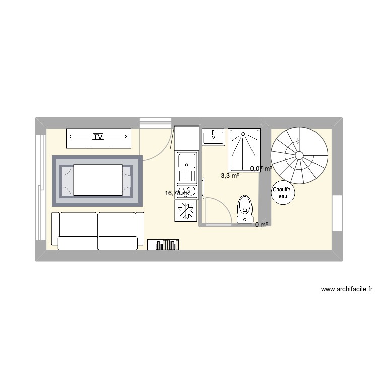 studio alain. Plan de 0 pièce et 0 m2
