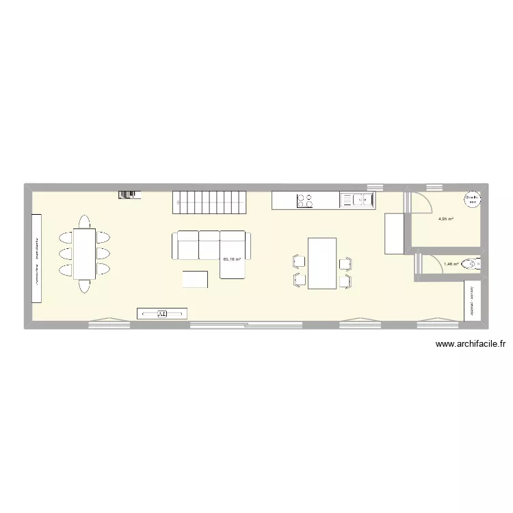 Maison &agrave; r&eacute;nover. Plan de 3  et 72 m²