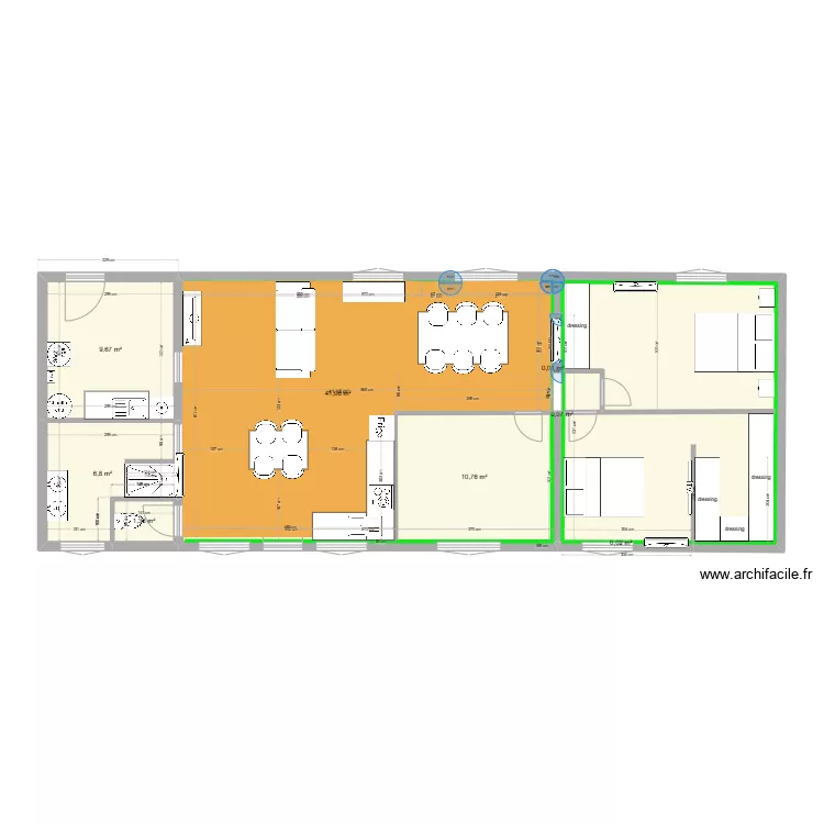 plan  maison derri&egrave;re 23 octobre. Plan de 