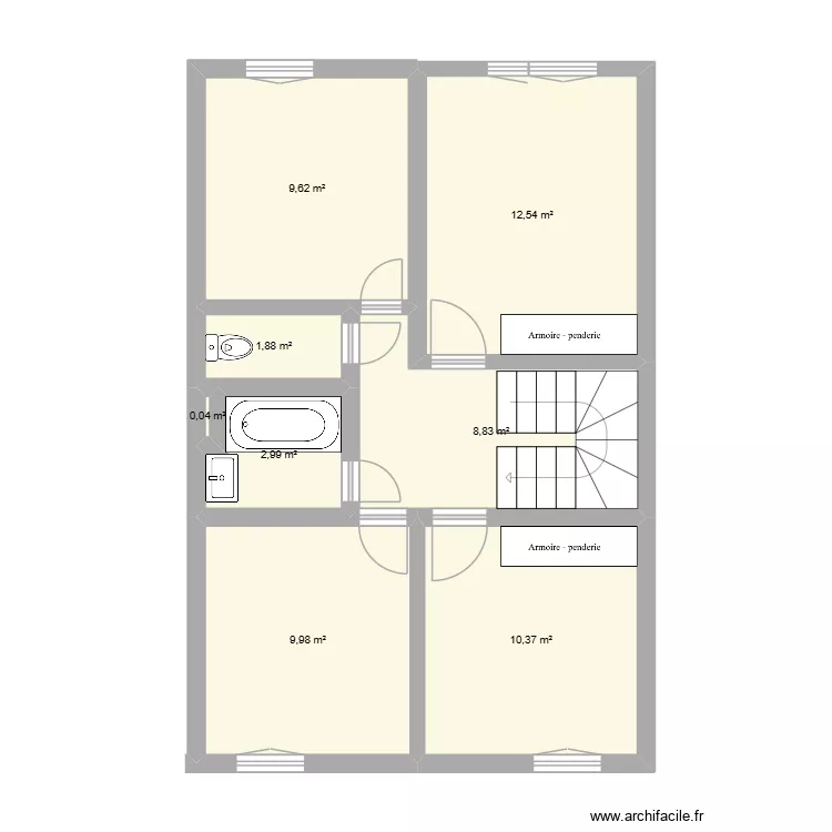 Aurélie etage. Plan de 8 et 56 m² Aurélie etage. Plan de 8 et 56 m²