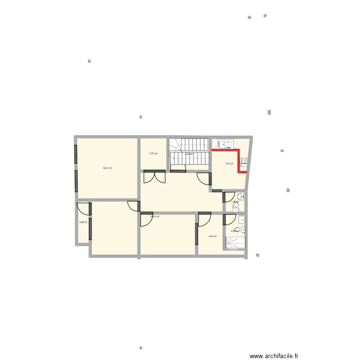 pl22. Plan de 9 pièces et 78 m2