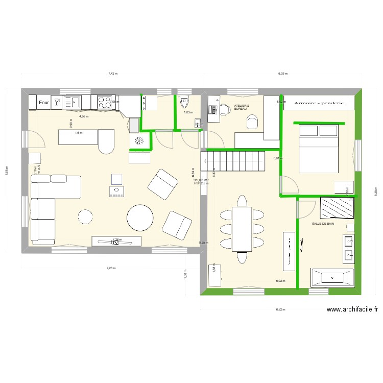 chalet ext version 0325 version 2. Plan de 1 pièce et 91 m2