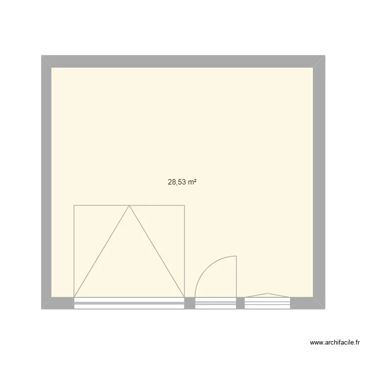 Garage. Plan de 1 Pièce et 29 m² Garage. Plan de 1 Pièce et 29 m²