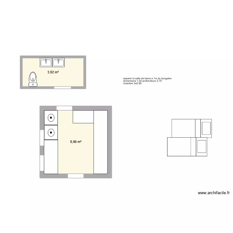 bungalow peque&ntilde;o. Plan de 