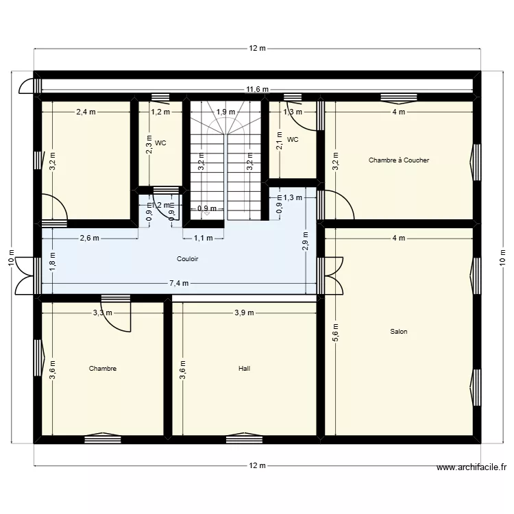 Plan de Terrain 12mx10m Client 36 42 42 94. Plan de 9  et 101 m²