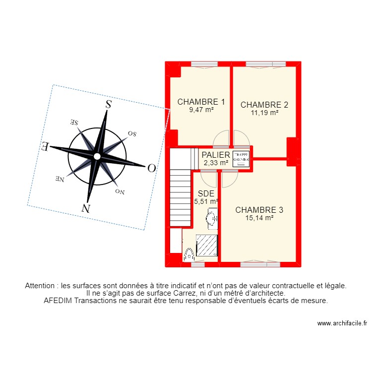 BI19273 -. Plan de 24 pièces et 164 m2