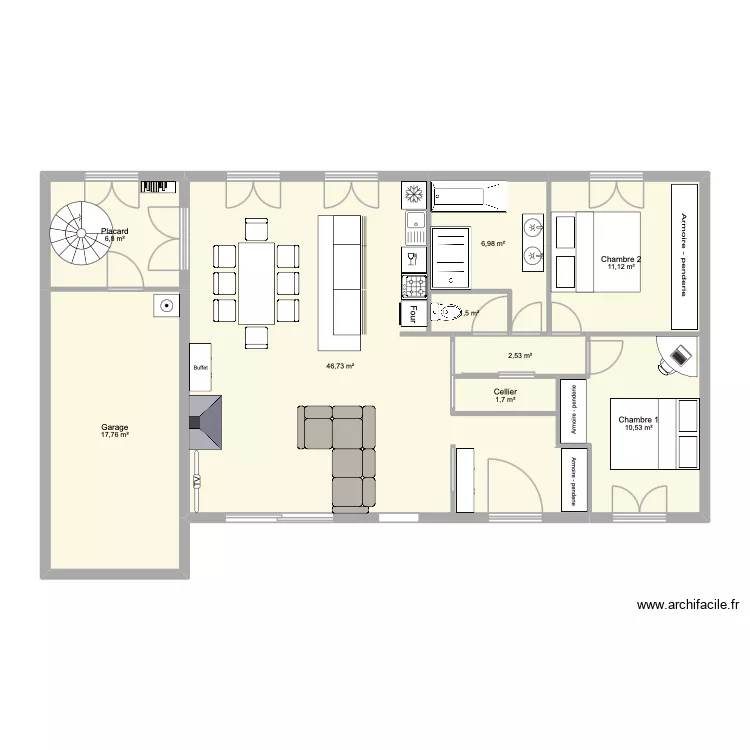 julien 1. Plan de 9  et 106 m²