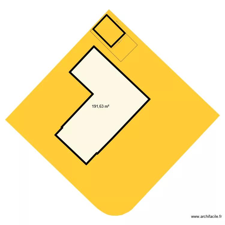 chalet bis. Plan de 1  et 192 m²