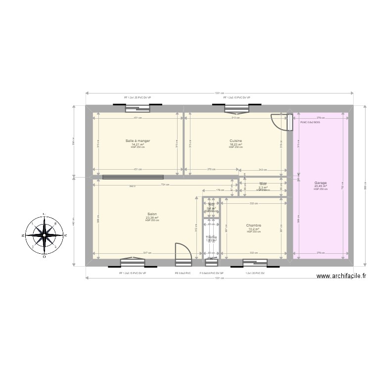 ML24008635. Plan de 28 pièces et 178 m2