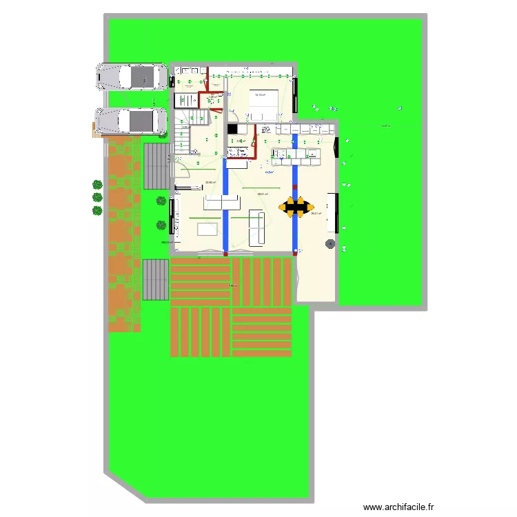 41 SORINS RDC RENOVATION AGRD TERRASSE 2. Plan de 10  et 596 m²